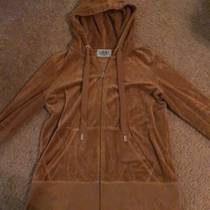 Camel velour jumpsuit jacket